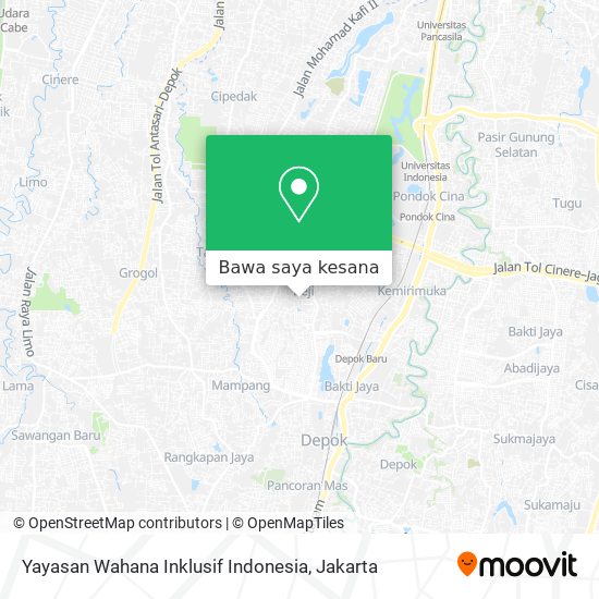 Peta Yayasan Wahana Inklusif Indonesia