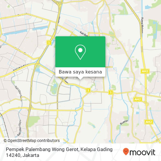 Peta Pempek Palembang Wong Gerot, Kelapa Gading 14240