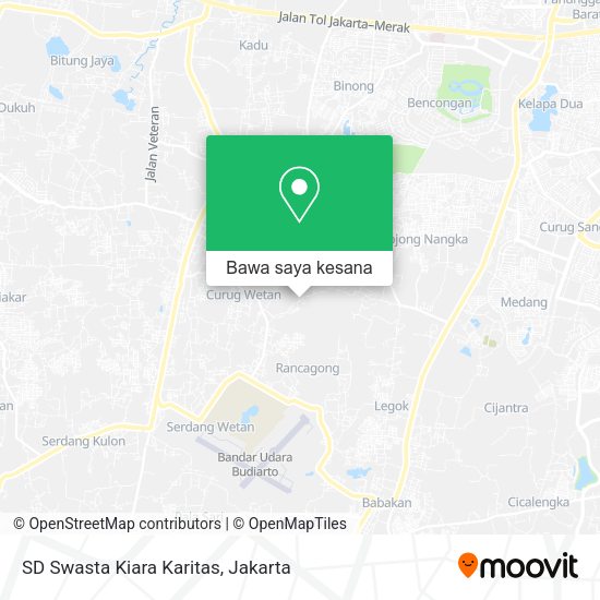 Peta SD Swasta Kiara Karitas, Jalan Kampung Pondok Jengkol