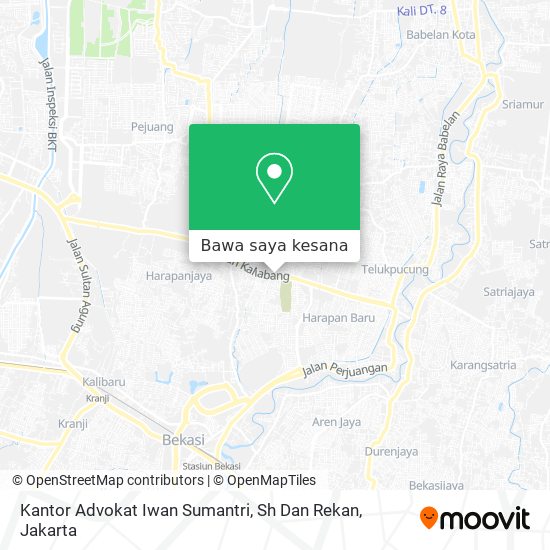 Peta Kantor Advokat Iwan Sumantri, Sh Dan Rekan