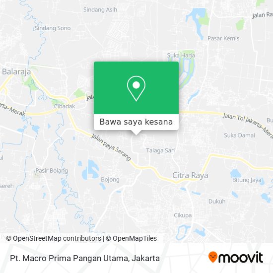 Peta Pt. Macro Prima Pangan Utama