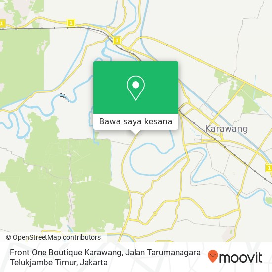 Peta Front One Boutique Karawang, Jalan Tarumanagara Telukjambe Timur