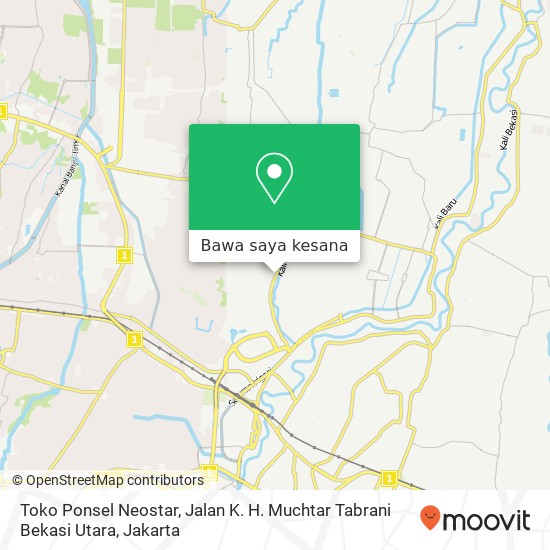 Peta Toko Ponsel Neostar, Jalan K. H. Muchtar Tabrani Bekasi Utara