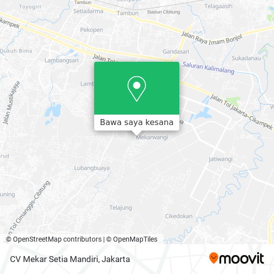 Peta CV Mekar Setia Mandiri