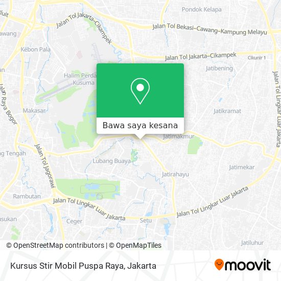 Peta Kursus Stir Mobil Puspa Raya