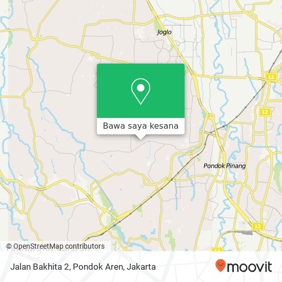Peta Jalan Bakhita 2, Pondok Aren