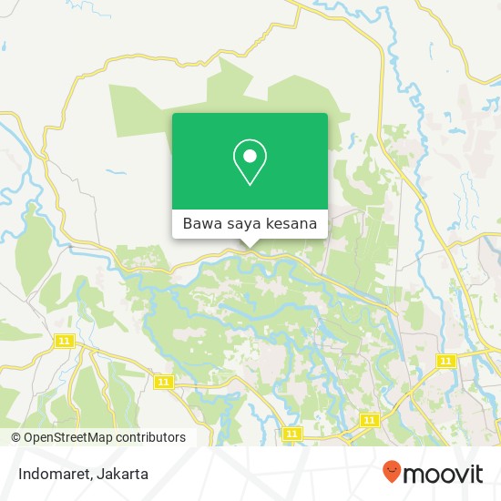 Peta Indomaret, Jalan Raya Atang Sandjaja