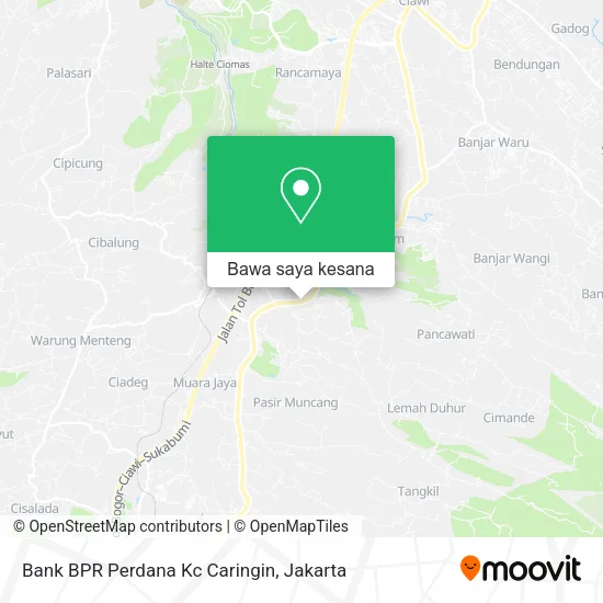 Peta Bank BPR Perdana Kc Caringin
