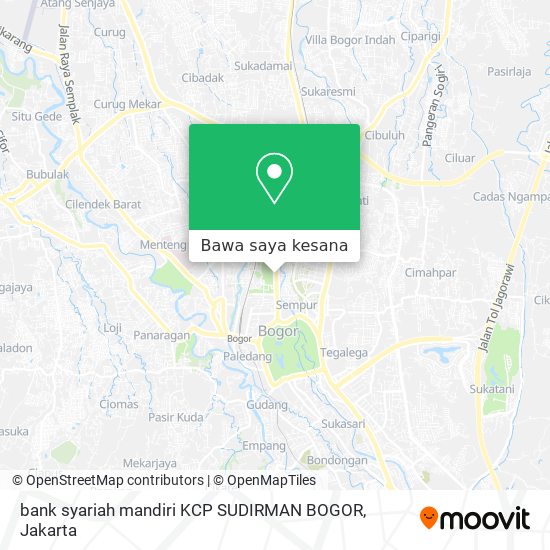 Peta bank syariah mandiri KCP SUDIRMAN BOGOR