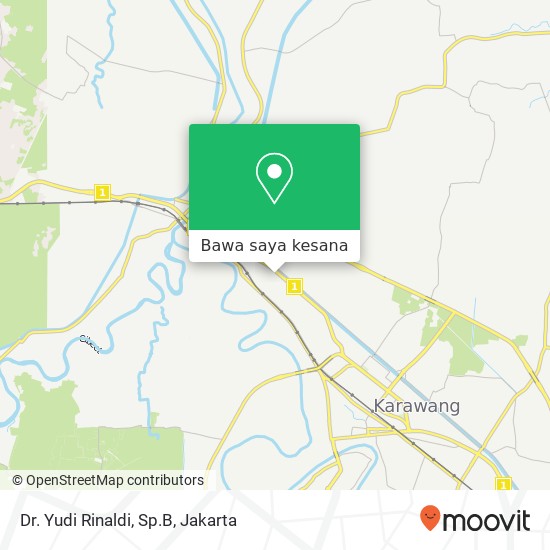 Peta Dr. Yudi Rinaldi, Sp.B, Jalan Tanjung Pura Karawang Barat