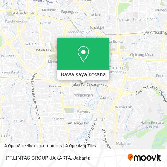 Peta PT.LINTAS GROUP JAKARTA