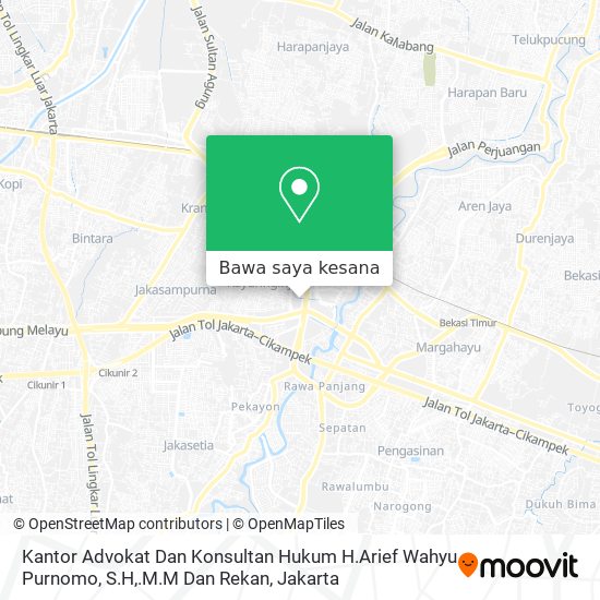 Peta Kantor Advokat Dan Konsultan Hukum H.Arief Wahyu Purnomo, S.H,.M.M Dan Rekan