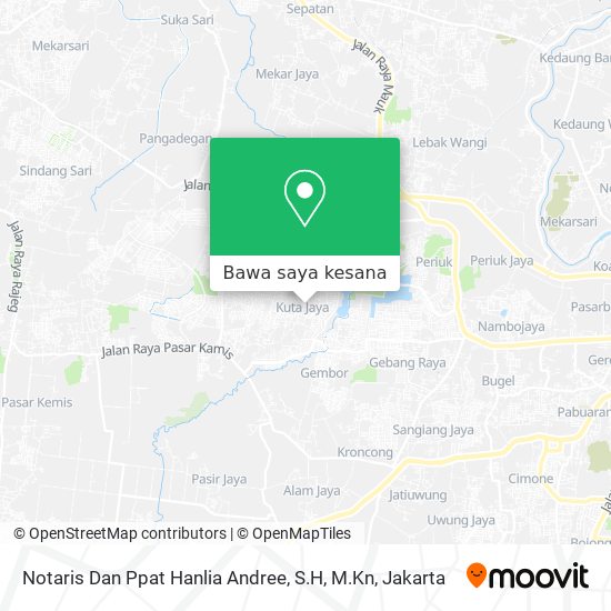 Peta Notaris Dan Ppat Hanlia Andree, S.H, M.Kn