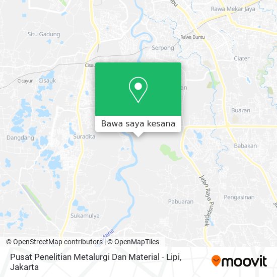 Peta Pusat Penelitian Metalurgi Dan Material - Lipi