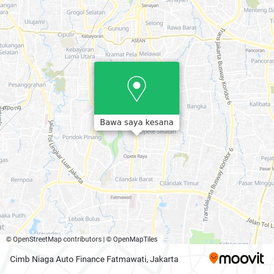 Peta Cimb Niaga Auto Finance Fatmawati