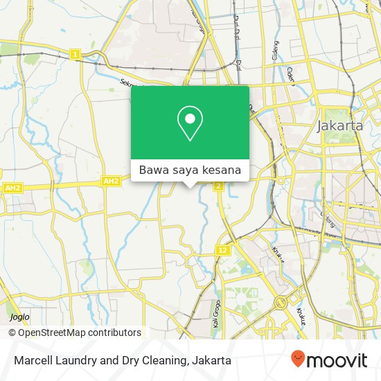 Peta Marcell Laundry and Dry Cleaning, Jalan Kemanggisan 4D Palmerah