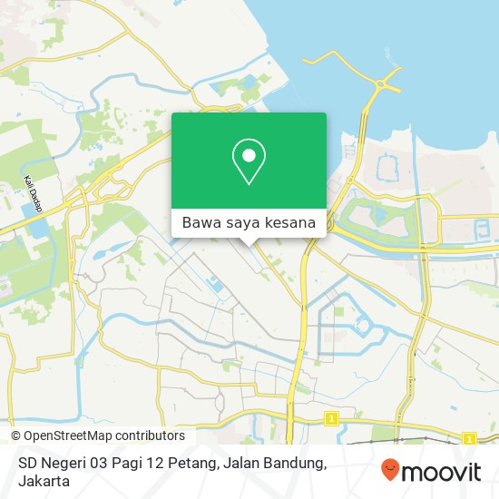 Peta SD Negeri 03 Pagi 12 Petang, Jalan Bandung