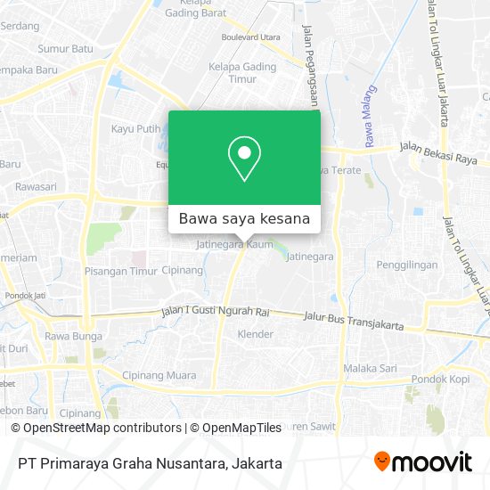 Peta PT Primaraya Graha Nusantara