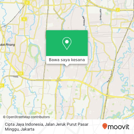 Peta Cipta Jaya Indonesia, Jalan Jeruk Purut Pasar Minggu