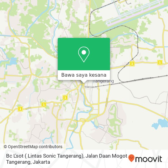 Peta Bc L'sot ( Lintas Sonic Tangerang), Jalan Daan Mogot Tangerang