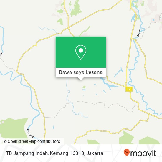 Peta TB Jampang Indah, Kemang 16310