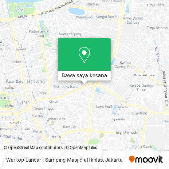 Peta Warkop Lancar I Samping Masjid al Ikhlas