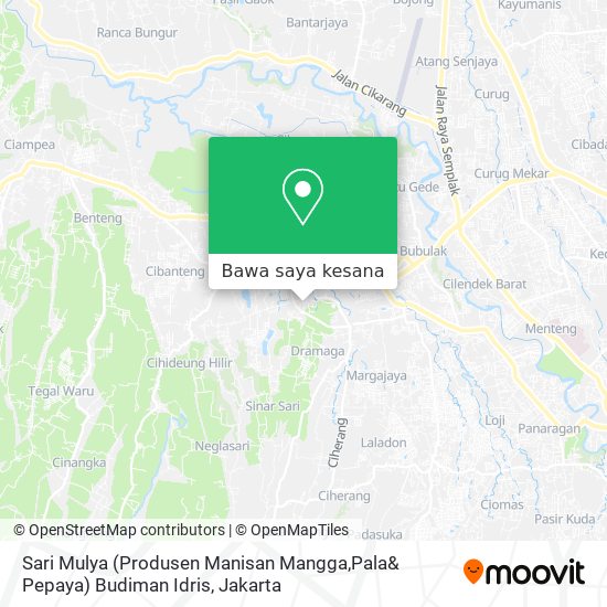Peta Sari Mulya (Produsen Manisan Mangga,Pala& Pepaya) Budiman Idris