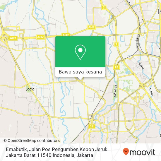 Peta Emabutik, Jalan Pos Pengumben Kebon Jeruk Jakarta Barat 11540 Indonesia