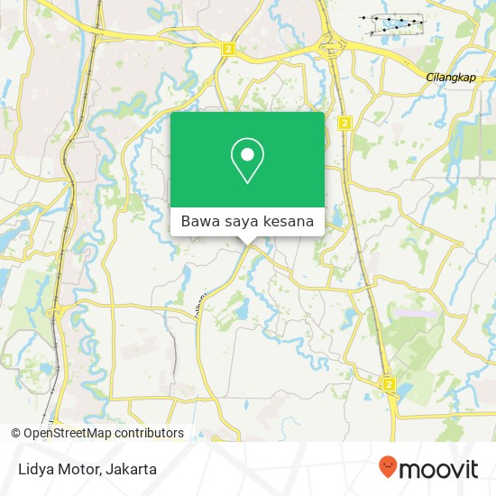 Peta Lidya Motor, Jalan Raya Bogor Pasar Rebo Jakarta Indonesia