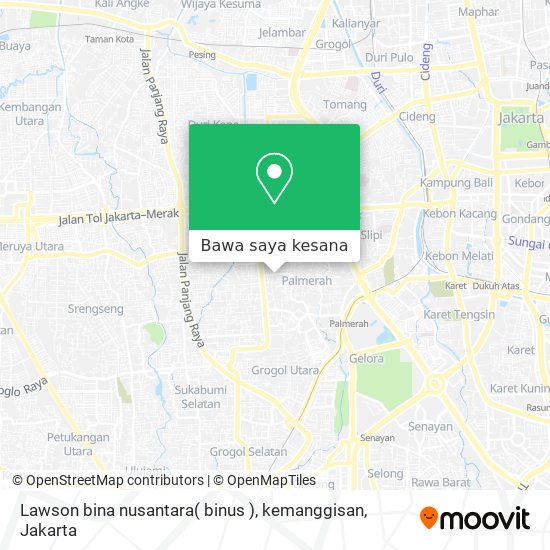 Peta Lawson bina nusantara( binus ), kemanggisan