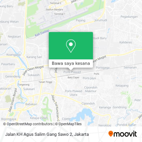 Peta Jalan KH Agus Salim Gang Sawo 2