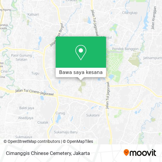 Peta Cimanggis Chinese Cemetery