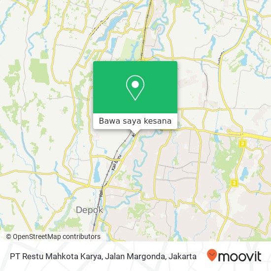 Peta PT Restu Mahkota Karya, Jalan Margonda