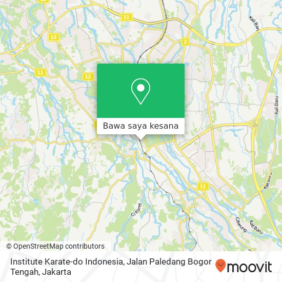 Peta Institute Karate-do Indonesia, Jalan Paledang Bogor Tengah