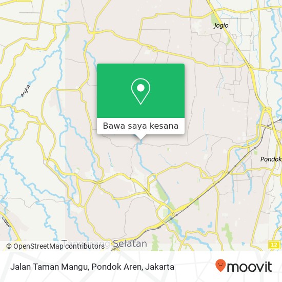 Peta Jalan Taman Mangu, Pondok Aren