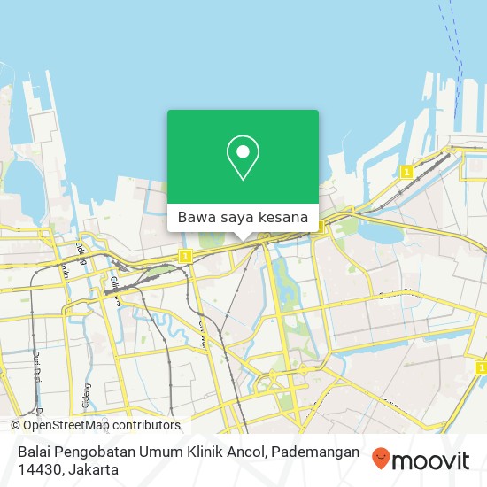 Peta Balai Pengobatan Umum Klinik Ancol, Pademangan 14430