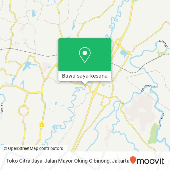 Peta Toko Citra Jaya, Jalan Mayor Oking Cibinong