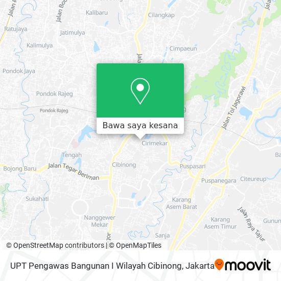 Peta UPT Pengawas Bangunan I Wilayah Cibinong