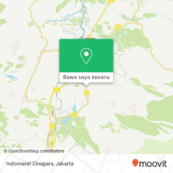 Peta Indomaret Cinagara, Jalan Raya Bogor Sukabumi Caringin