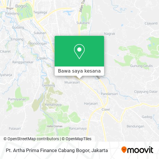 Peta Pt. Artha Prima Finance Cabang Bogor