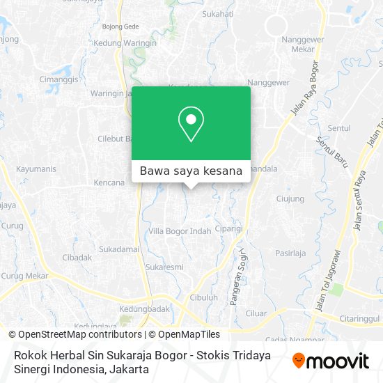 Peta Rokok Herbal Sin Sukaraja Bogor - Stokis Tridaya Sinergi Indonesia