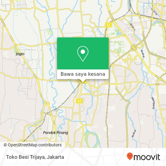 Peta Toko Besi Trijaya, Jalan Kebayoran Baru