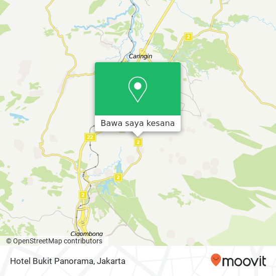 Peta Hotel Bukit Panorama, Jalan Raya Bogor Sukabumi