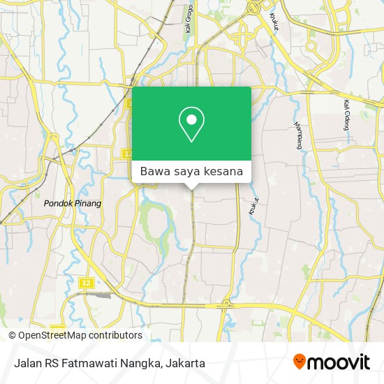 Peta Jalan RS Fatmawati Nangka