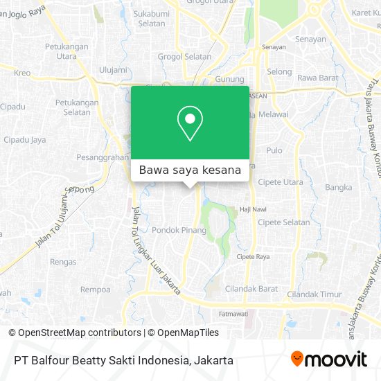Peta PT Balfour Beatty Sakti Indonesia