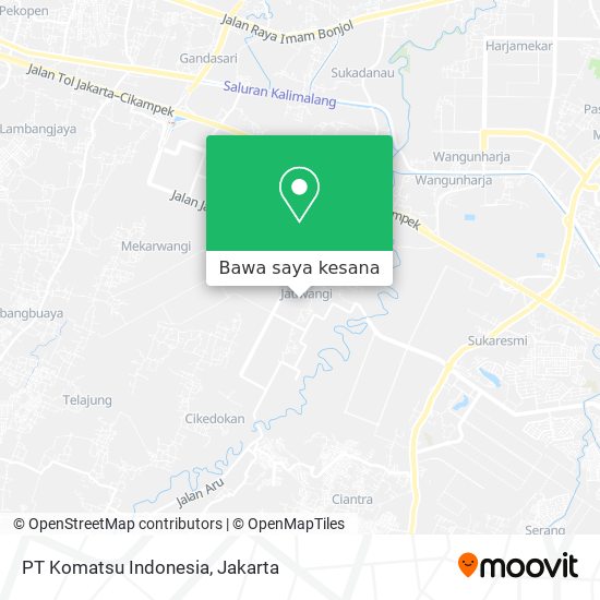Peta PT Komatsu Indonesia