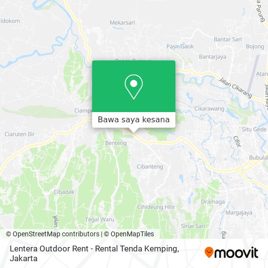 Peta Lentera Outdoor Rent - Rental Tenda Kemping