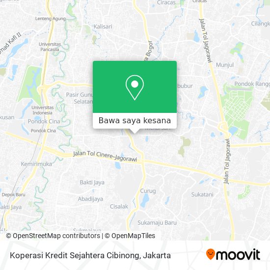 Peta Koperasi Kredit Sejahtera Cibinong