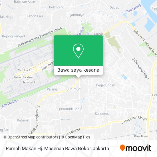 Peta Rumah Makan Hj. Masenah Rawa Bokor