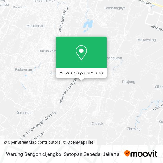 Peta Warung Sengon cijengkol Setopan Sepeda